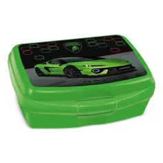Ars Una: Caja de almuerzo verde Lamborghini 16,5x6x13,5cm
