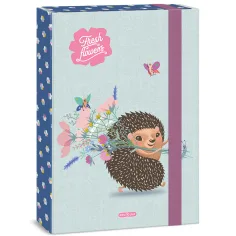 Ars Una: Caja de cuadernos con estampado de erizo Fresh flowers A/4