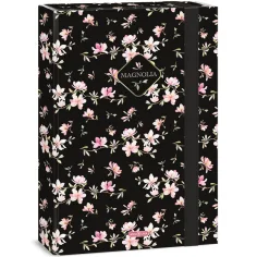 Ars Una: Caja de cuadernos con flores de magnolia A/4