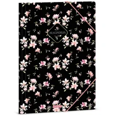 Ars Una: Carpeta de goma con flores de magnolia tamaño A/4