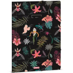 Ars Una: Carpeta elástica con flores de Tahití A/4