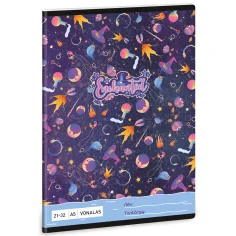 Ars Una: Cuaderno de líneas A/5 con diseño de bruja encantada