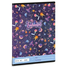Ars Una: Cuaderno liso A/5 con diseño de bruja encantada