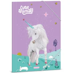 Ars Una: Cute Animals carpeta de goma con diseño de unicornio A/4