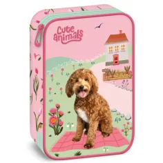 Ars Una Cute Animals Doggie estuche de lápices de múltiples niveles