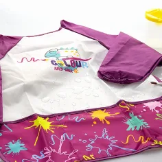 imagen de Ars Una: Delantal de pintor impermeable de manga larga - Pink Splash 3