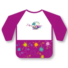 Ars Una: Delantal de pintor impermeable de manga larga - Pink Splash