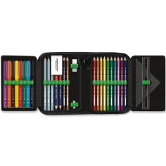 imagen de Ars Una: Estuche de lápices expandible con diseño de Lamborghini verde 12,8x19,3x3,6cm 2