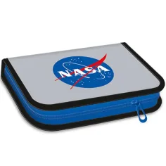 Ars Una: Estuche de lápices expandible gris NASA 13x19x4cm