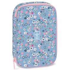 Ars Una: Estuche de múltiples niveles Pearl Blossom con flores 15,5x22,5x4,5cm