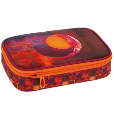 Ars Una: Estuche desplegable de múltiples niveles Orange Moon 22,5x15,5x4,5cm