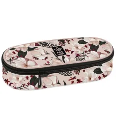 Ars Una: Estuche ovalado floral rosa 23x5,5x9cm