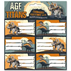 Ars Una: Etiqueta de cuaderno con diseño de dinosaurios Age of the Titans 3x6 unidades