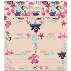Ars Una: Etiquetas de cuaderno Beach Flowers empaquetadas 3x6 unidades