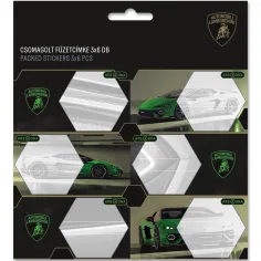 Ars Una: Etiquetas de cuaderno empaquetadas con diseño de Lamborghini verde 3x6 unidades