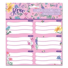 Ars Una: Fleur etiqueta de cuaderno en color rosa, con diseño de flores, paquete de 3x6 unidades