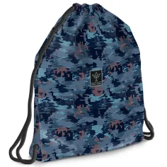Ars Una: Hyde mochila de deporte camuflaje azul, mochila de gimnasia 37,5x46cm