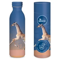 Ars Una Icons of the wild - Botella de acero inoxidable de doble pared con jirafas 600ml