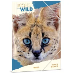 Ars Una: Icons of the wild carpeta elástica con estampado de serval A/4