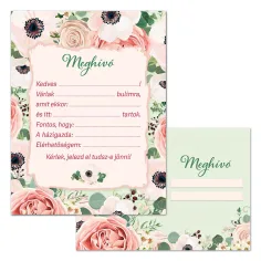 Ars Una: Invitación de fiesta con diseño de rosas 10 unidades