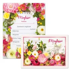 Ars Una: Invitación de fiesta floral con sobre 10 unidades
