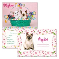 Ars Una: Invitaciones de fiesta con gatos 10 unidades