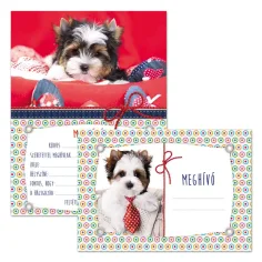 Ars Una: Invitaciones de fiesta con perros con sobre 10 unidades