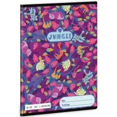 Ars Una: Jungle - Cuaderno de líneas con estampado de animales de la selva para 2º grado 32 hojas A/5