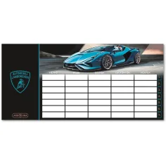 Ars Una: Lamborghini azul horario de dos caras