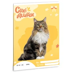 Ars Una: Lindos animales - Gato noruego cuaderno de hojas lisas A/5