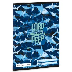 Ars Una: Lord of the Deep cuaderno liso A/5 con tiburón