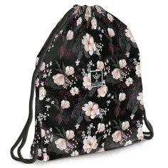 Ars Una: Mochila de deporte adolescente Flowery Black con flores 37,5x46cm