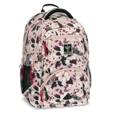 Ars Una: Mochila ergonómica Flowery Pink con flores, mochila 33x45x24cm
