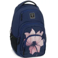 Ars Una: Mochila escolar con flores Pink shade AU-2, 32x46x22cm