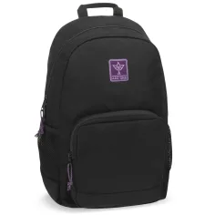 Ars Una: Mochila escolar Cordura negra-violeta para niñas AU-14 32x51x25cm