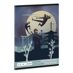 Ars Una: Ninjas en la Oscuridad A/5 Cuaderno de líneas para 1er grado 14-32