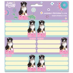 Ars Una: Paquete de etiquetas para cuadernos de animales adorables Aussie con perrito 3x6pcs