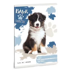 Ars Una: Patas Valientes - Perro Pastor Australiano A/5 Cuaderno de Rayas de 1er Grado 14-32