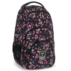 Ars Una: Peald Blossom Black mochila escolar con flores AU-2, mochila 32x46x22cm