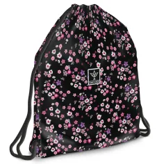 Ars Una: Pearl Blossom Black mochila deportiva con flores, 37,5x46cm