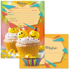 Ars Una: Set de invitaciones de 10 unidades con diseño de muffin