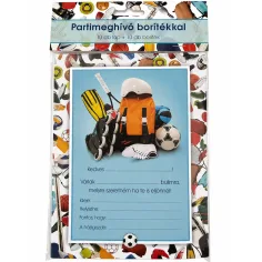 Ars Una: Set de invitaciones deportivas de 10 unidades con sobre
