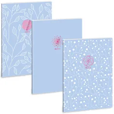 imagen de Ars Una: Soft Touch Azul Cielo Primavera cuaderno de líneas A/4 con tapa extra 1