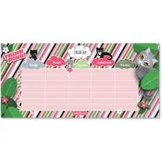 Ars Una: Think Pink calendario de clases de gatos de una cara, doble cara