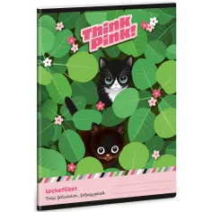 Ars Una: Think Pink cuaderno de tareas con gatos de 38 hojas A/5
