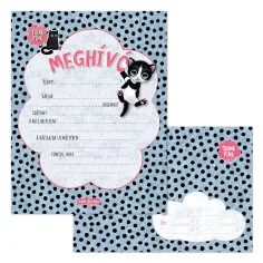 Ars Una: Think Pink set de invitaciones de gatito de 10 unidades con sobre