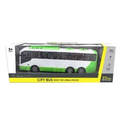 Autobús de ciudad teledirigido verde-blanco