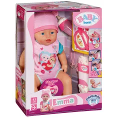 imagen de Baby Born: Conjunto de muñeca interactiva Emma con accesorios de 43 cm - Zapf Creation 1