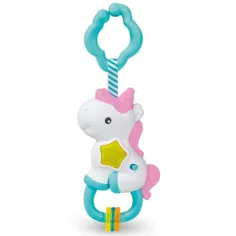 Baby Unicornio interactivo con sonajero, luz y sonido - Clementoni