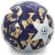 Balón de fútbol azul-dorado de la UEFA Champions League tamaño 5 - Mondo Toys